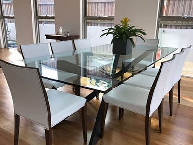 glass table top by majestic glass
