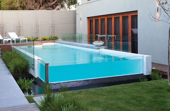 modern frameless pool fencing for above ground pool