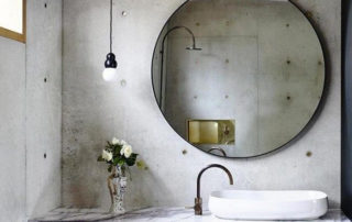 large round mirror for the bathroom