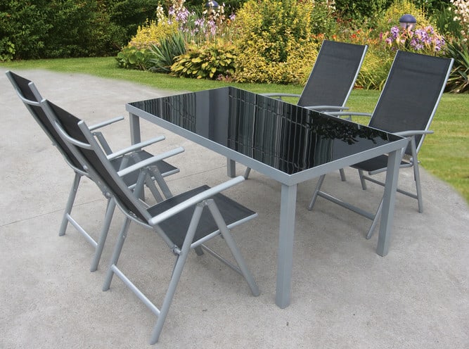 black glass tablet top patio furniture