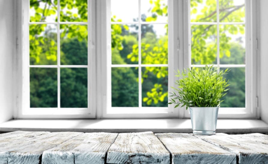 garden glass windows for kitchen