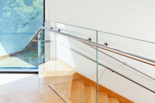 glass balustrade installed for a staircase