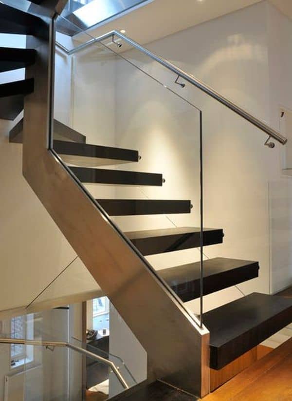 modern glass balustrade stairs