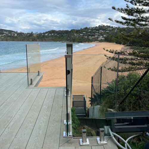 frameless glass balustrade whale beach NSW