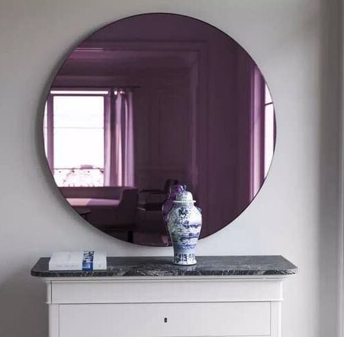 pink-coloured-round-mirror