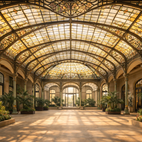 The Influence of Art Nouveau on Glass Roof Architecture: Organic Forms and Natural Motifs