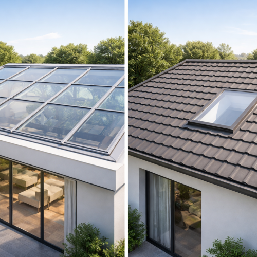Differences in Design and Structure between Glass Roofs and Skylights
