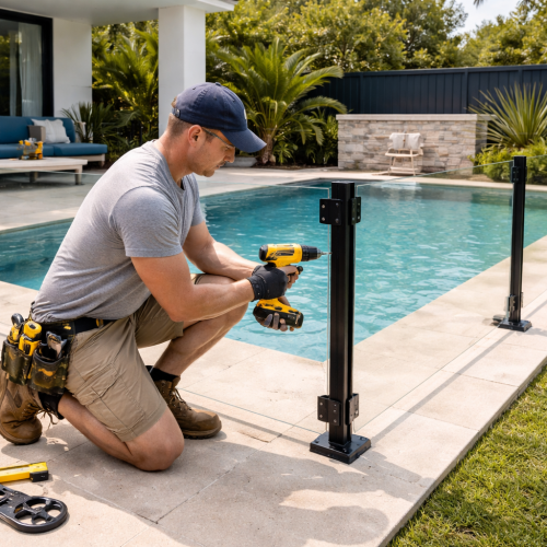 Steps to Install a Semiframeless Glass Pool Fence
