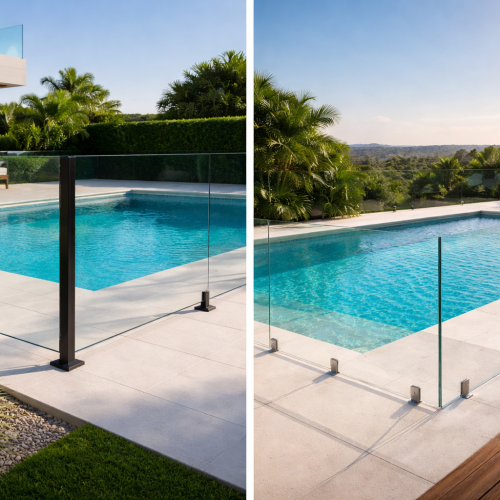 Comparison of Semiframeless and Frameless Glass Pool Fencing
