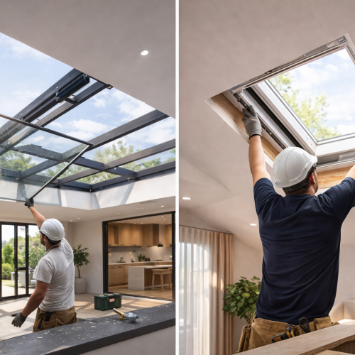Installation Process for Glass Roofs Versus Skylights