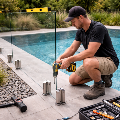 Installation Process for Frameless Glass Pool Fencing