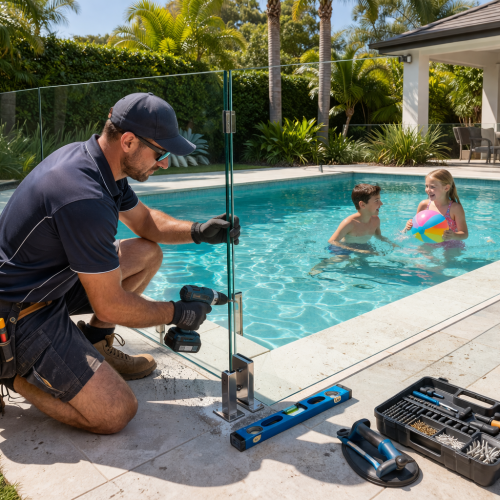 Installation Process of Frameless Glass Pool Fencing