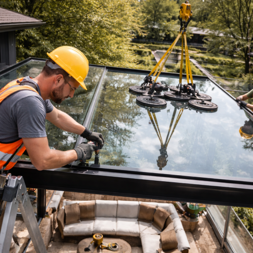 Installation Process of Glass Roofs