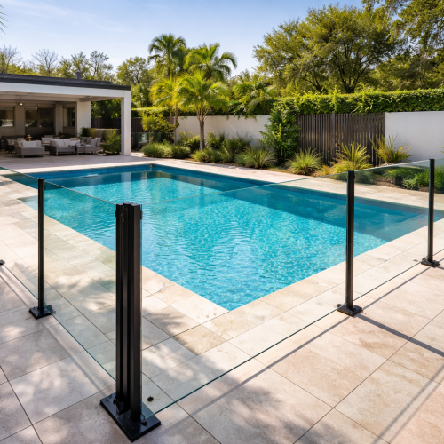 Emergency Access and Framed Glass Pool Fencing