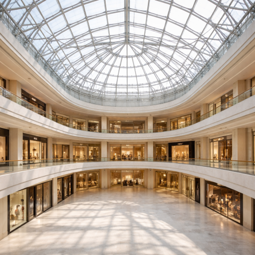 Glass Roofs for Shopping Centers